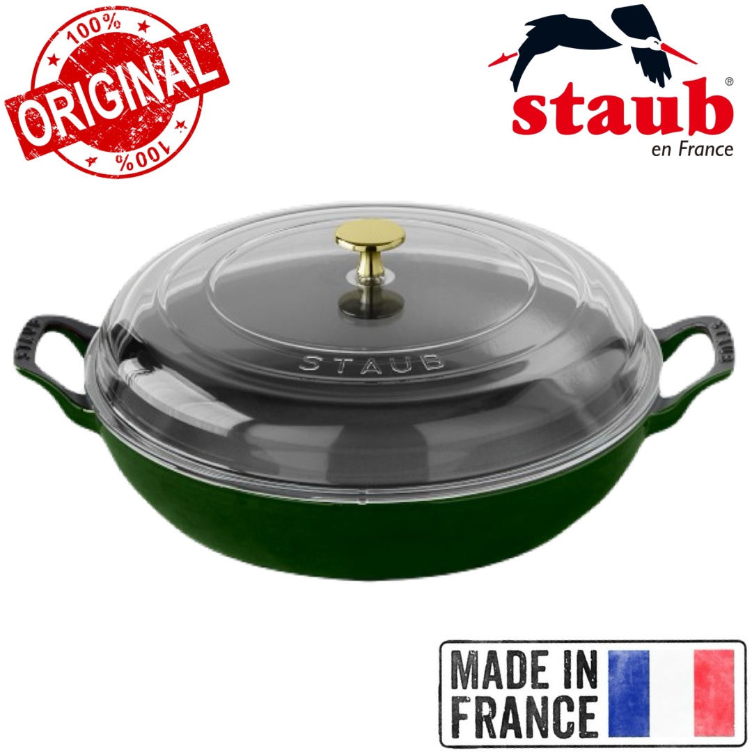 Сотейник 3.4 л, Staub France Basil Green чугун