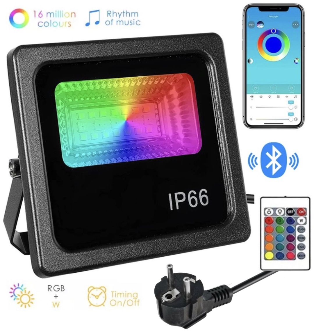 Прожектор на дуге крепления JAGA 50 Вт, RGB