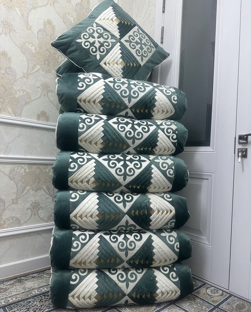 Комплект корпе с подушками 200x80 см, вата, зеленый