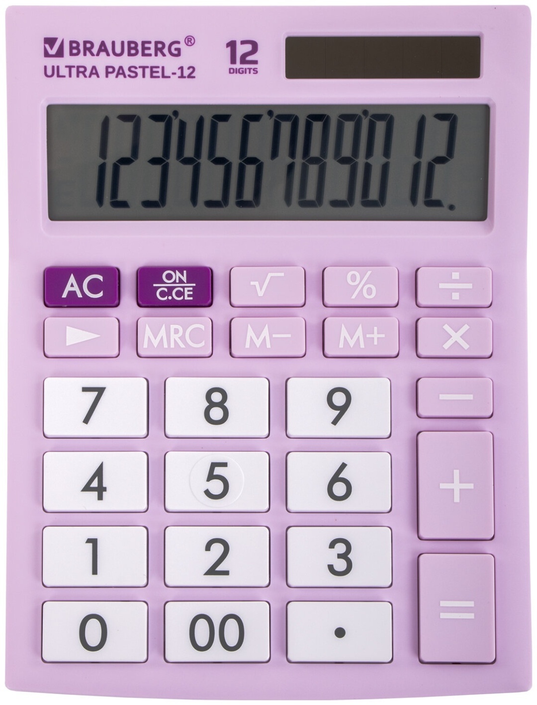 Купить Калькулятор Brauberg 250505, 12-разрядный, фиолетовый в кредит в ...