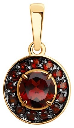 Подвеска Diamant 51-330-01975-1 вес 1.13 г золото, гранат