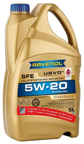 Синтетическое RAVENOL SFE 5W-20 5 л