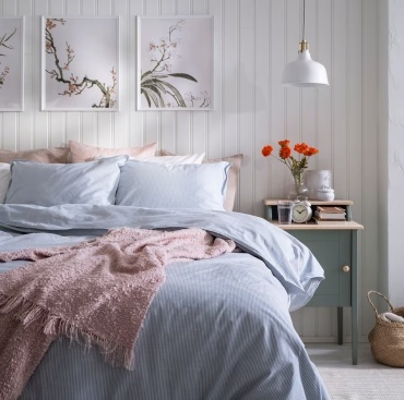 Комплект IKEA Бергпалм 2-спальный хлопок, 2 наволочки: 50x70 см