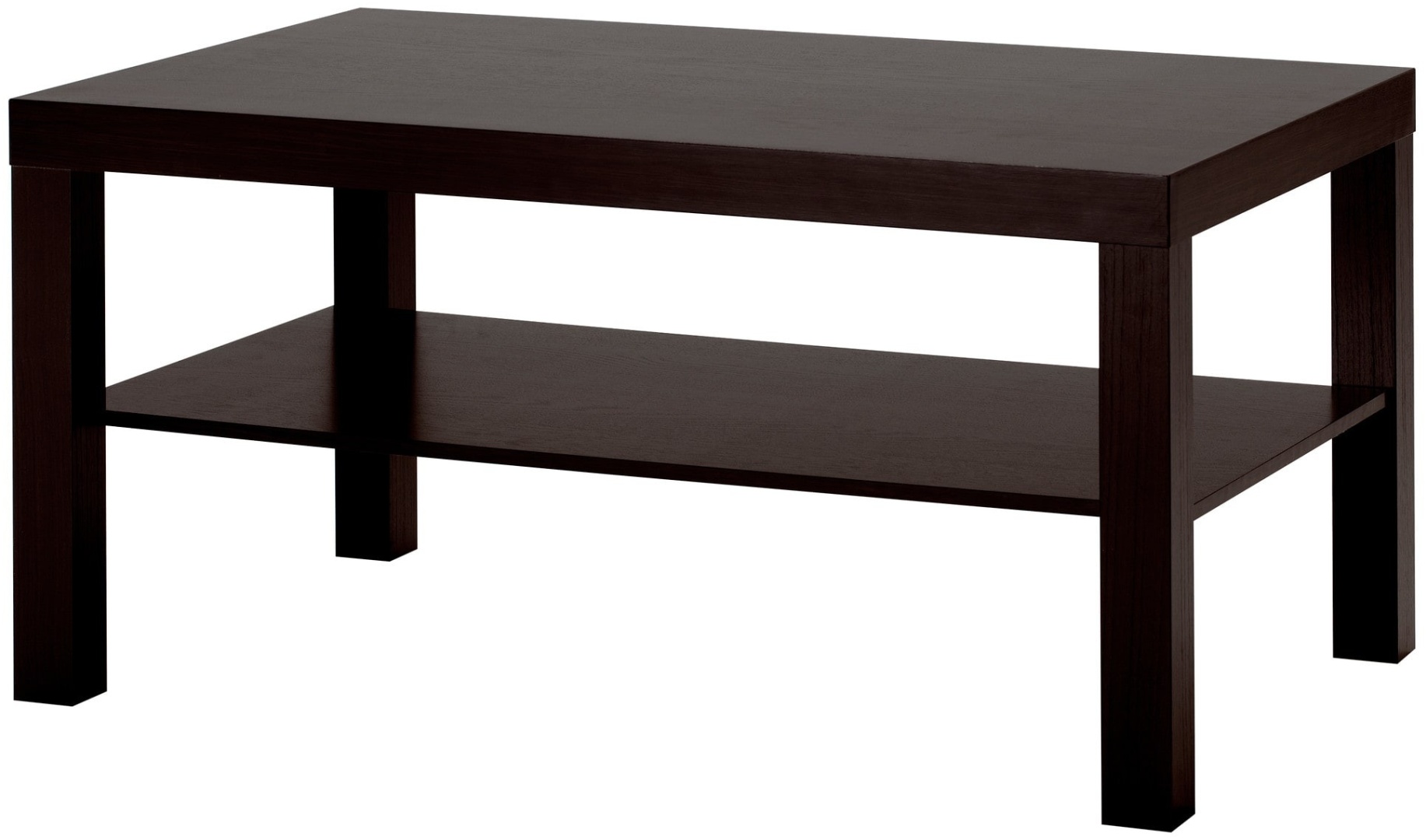ЛАКК журнальный стол, черно-коричневый, 90x55 см