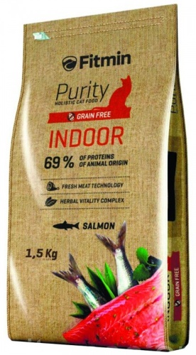 Fitmin Purity Indoor для живущих в помещении лосось 1.5 кг