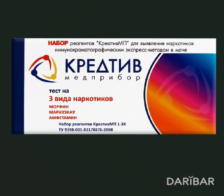Экспресс-тест Тест на определение наркотиков 3 видов (по моче) креатив медприбор