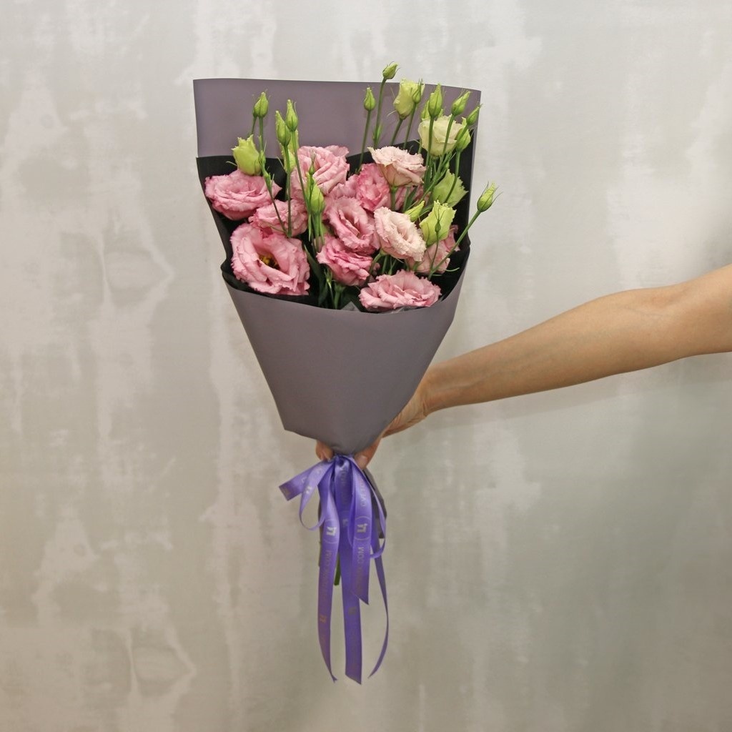 Купить Leto Flowers Букет "Изысканный лилипут" лизиантус 5 шт 50 см в ...