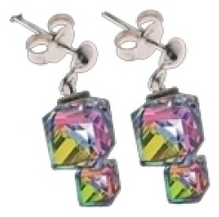 Серьги Presiosa нержавеющая сталь, кристаллы Swarovski