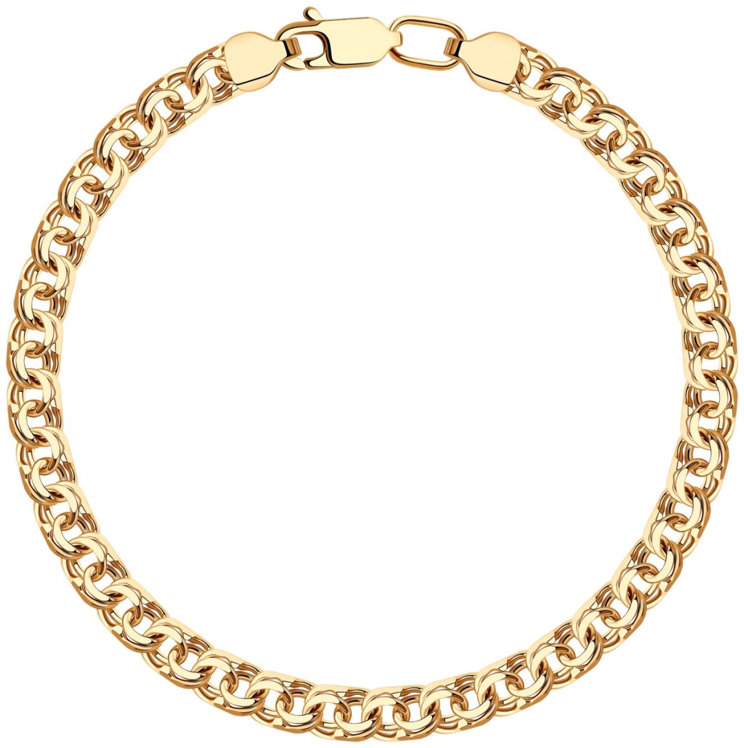 SOKOLOV BRA-SO-585-0378516-20 длина 20 см, вес 9.8 г золото, плетение бисмарк