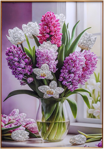 Картина Сирень в раме A Amorra 70x100 см