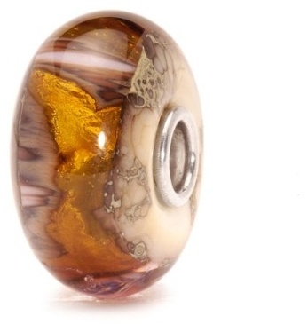 Шарм Trollbeads Золотая пещера TGLBE-20047 вес 1.95 г серебро, стекло