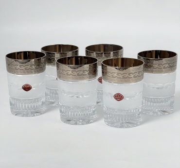 Набор стаканов Gold Crystal 170 мл, хрусталь, 6 шт