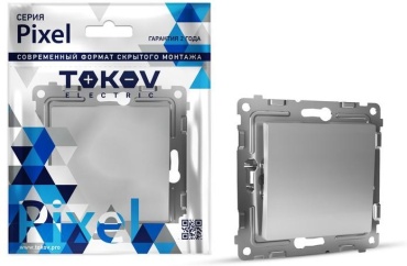 Выключатель клавишный TOKOV TKE-PX-V1-C03, алюминий