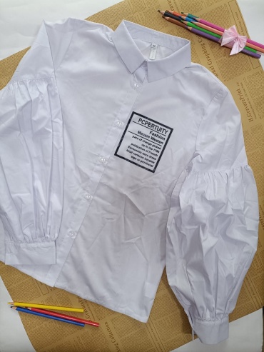 Школьная рубашка Aliya fashion белый