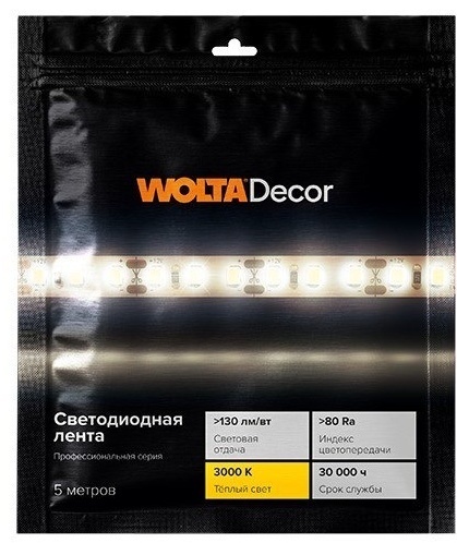 Светодиодная лента Wolta желтый 5 м