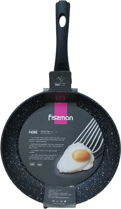 Сковорода Fissman Fiore 28 см с антипригарным покрытием, алюминий