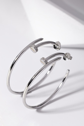 Серьги Lady accessories титан, стекло