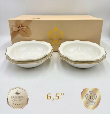 Салатник Royal Original 16х16 см, фарфор, 4 шт
