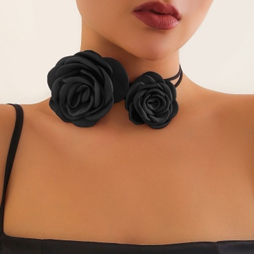 Чокер Fashion Jewelry длина 81 см текстиль без вставок