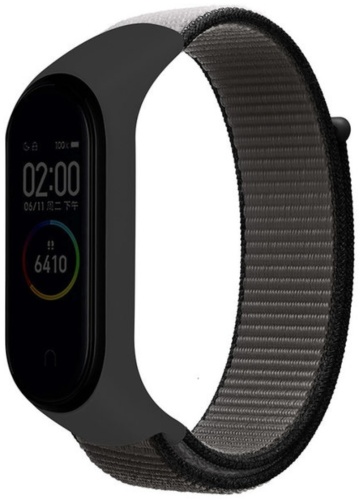 Ремешок для Xiaomi Mi Band 5, Mi Band 6, Mi Band 7 серый