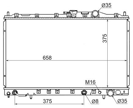 SAT радиатор основной SG-MC0009-4G63