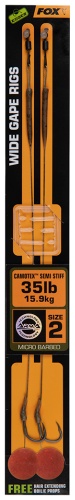 Оснастка FOX EDGES Wide Gape Rigs №2 35LB CCR175 20 см
