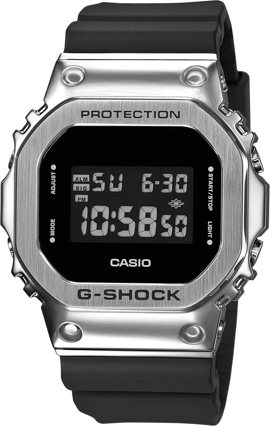 Кварцевые CASIO G-Shock GM-5600-1ER пластик, сталь