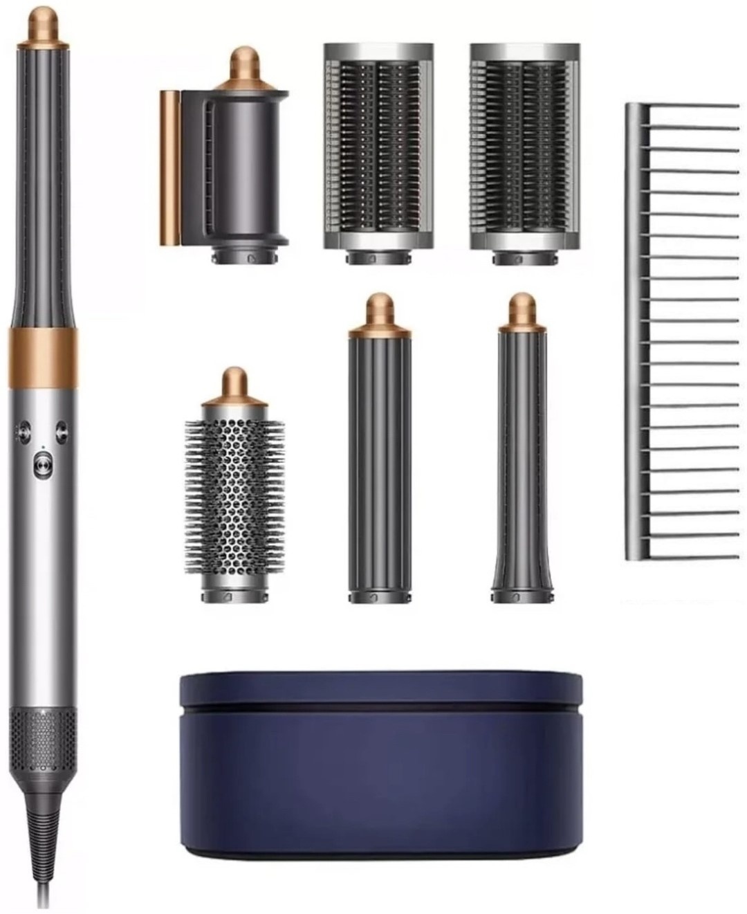 Dyson Airwrap Complete Long HS05 с гребнем стайлер серый, медный