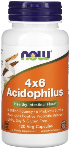 NOW Acidophilus 4X6 капсулы 120 шт