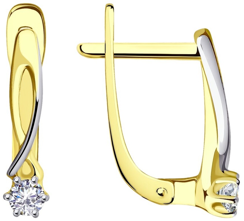 Серьги SOKOLOV EAR-SO-585-985975 вес 1.61 г золото, фианит