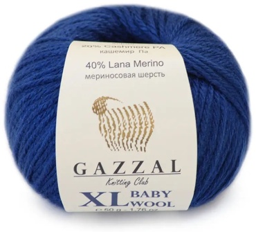Моток GAZZAL Baby Wool XL 802 темно-синий 100 м 50 г