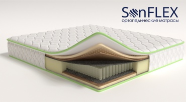 Матрас SonFlex Люкс-1, 70x155x22 см, чехол жаккард