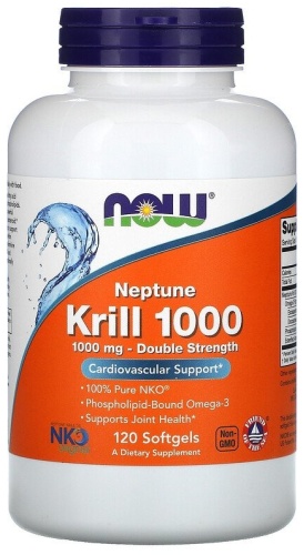 NOW рыбий жир Krill 1000 мг 120 капсул