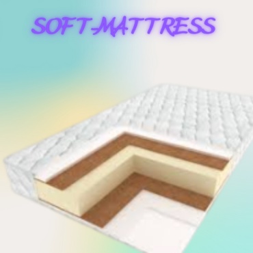 Матрас Soft-mattress Полиуретан 4 кокос -1 латекс, 175x190x22 см