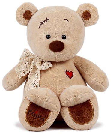 Мягкая игрушка KULT of toys Медведь Misha, высота 30 см, бежевый
