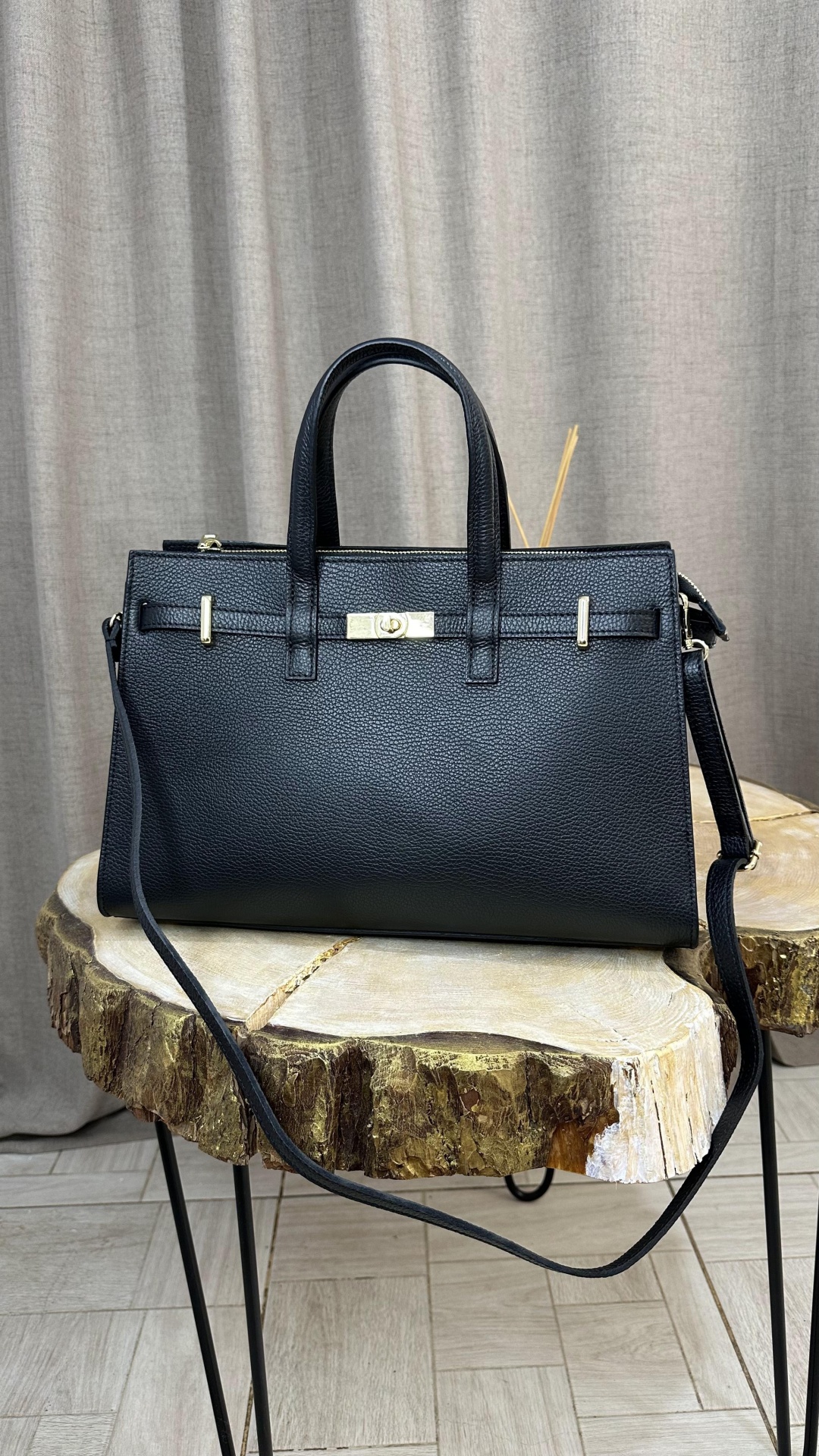 Купить Сумка тоут Genuine Leather 2200000000448 натуральная кожа черный ...