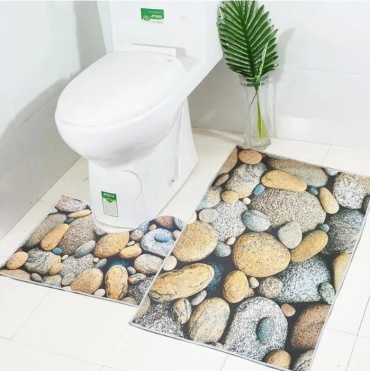Комплект ковриков Камни 90x60 см, микрофибра