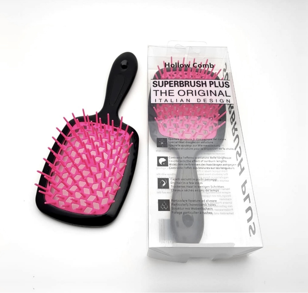 Купить Hollow Comb массажная расческа Superbrush Plus черный, розовый в ...