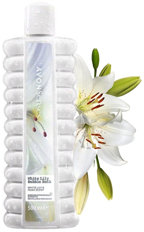 Avon Senses Белая Лилия и мускус пена для ванны 500 мл