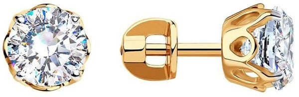 Серьги kari jewelry 09809580 вес 1.94 г серебро, фианит