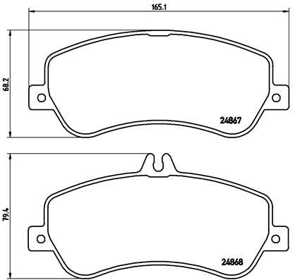 BREMBO Комплект Тормозных Колодок, Дисковый Тормоз P50086