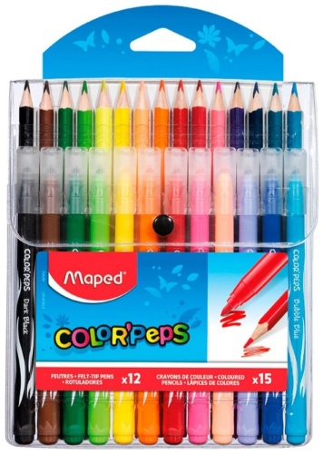 Цветной карандаш Maped форма трехгранная 15 шт