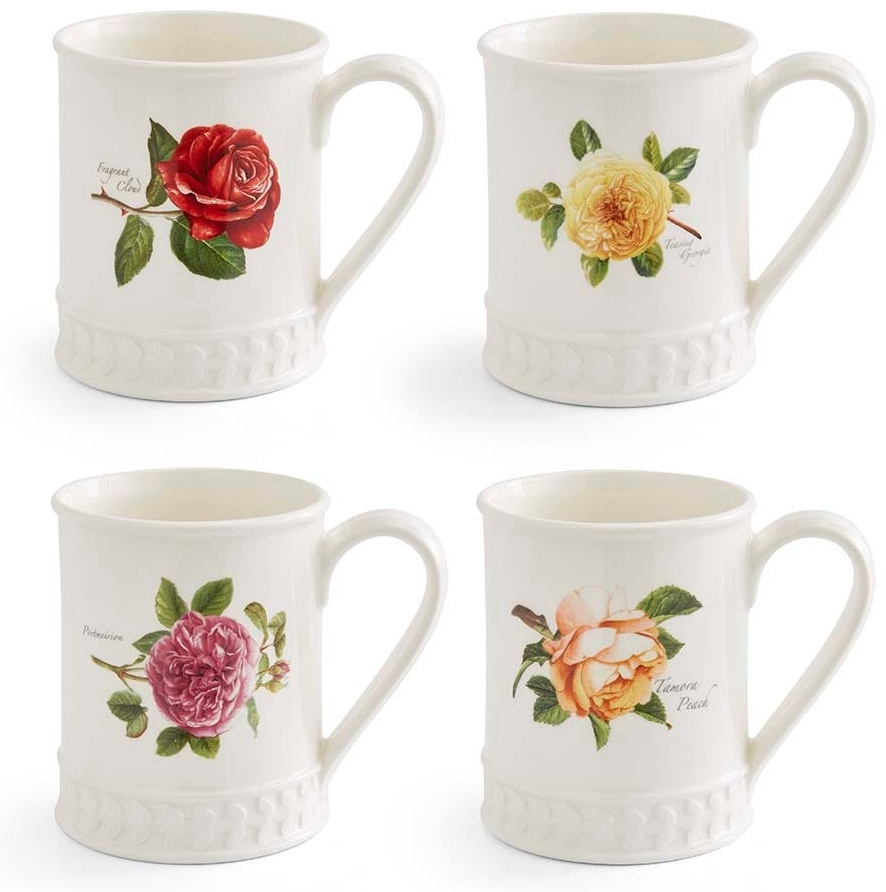 Набор кружек PORTMEIRION «Botanic Roses», 455 мл, фаянс, 4 шт.