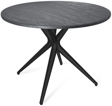 Обеденный стол ТЭТАХОУМ TT90/TU30, 90х90x75 см, МДФ, черный, темно-серый