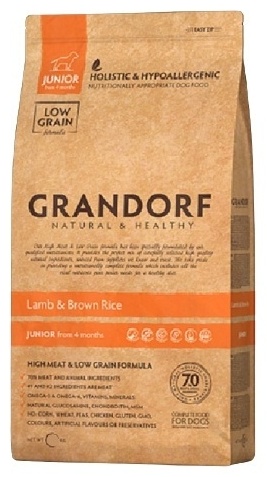 Купить Корм GRANDORF Lamb & Brown Rice Junior Ягненок с бурым рисом для ...