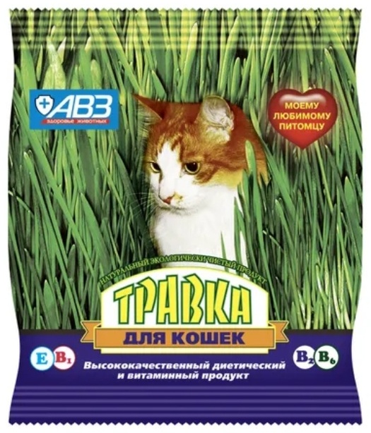 Купить Лакомство АВЗ Травка для кошек 30 г 1 шт в кредит в Алматы ...