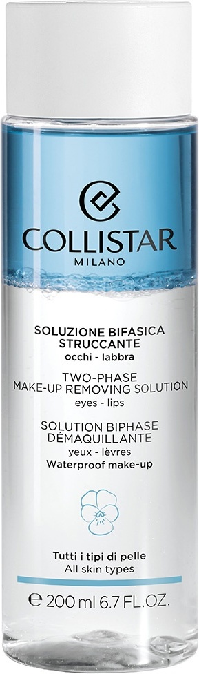 Collistar Two-Phase Make-Up Removing Solution жидкость для снятия макияжа 200 мл