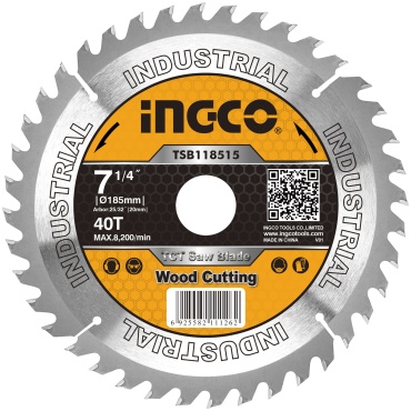 Пильный диск по дереву INGCO TSB118515, 185x20 мм, 40Т