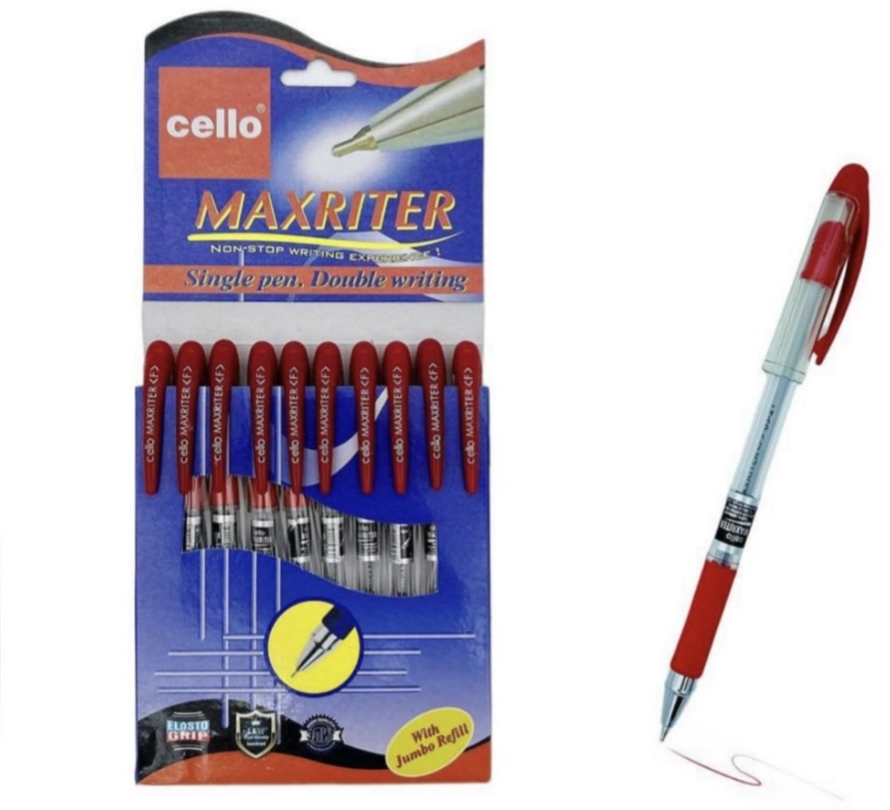 Ручка шариковая MAXRITER Cello Maxriter XS 1 шт, 0.7 мм, цвет чернил красный