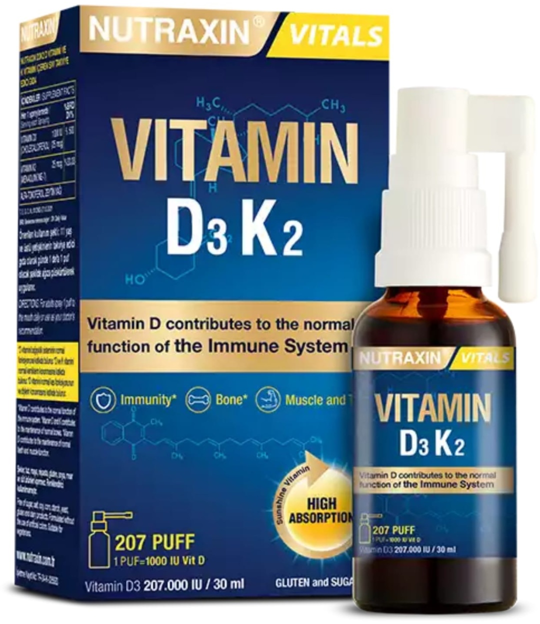 Купить Vitamin D3K2 спрей 30 мл в кредит в Алматы – Kaspi Магазин
